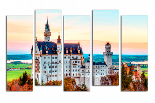 Модульная картина Замок в Германии
