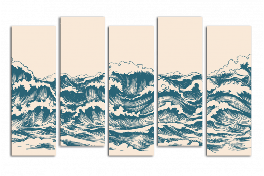 Модульная картина Волны